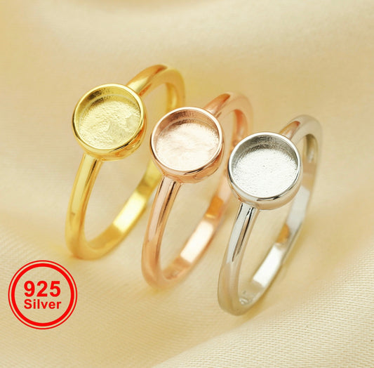 6mm Round Keepsake Setting | 925 Sterling Silver