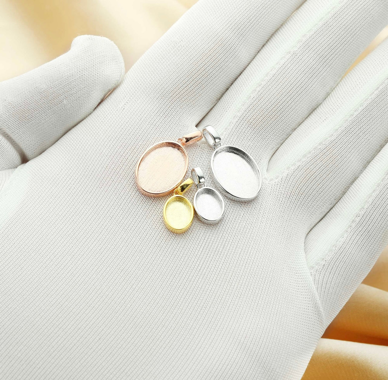 Oval Pendant Necklace | 925 Sterling Silver | Gold, Rose Gold or White Gold Plating